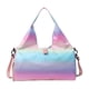 thumbnail image 1 of Bolso de hombro de bolso de gimnasio bolsas de cuerpo cruzado de almacenamiento húmedo y seco soporte para bolsas de bolsas de aptitud para acamp Rosa, 1 of 9