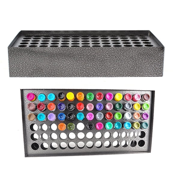 78 Holes Tattoo Ink Rack Shelf Holder Wall Mounted Ink Display Stand Organizers