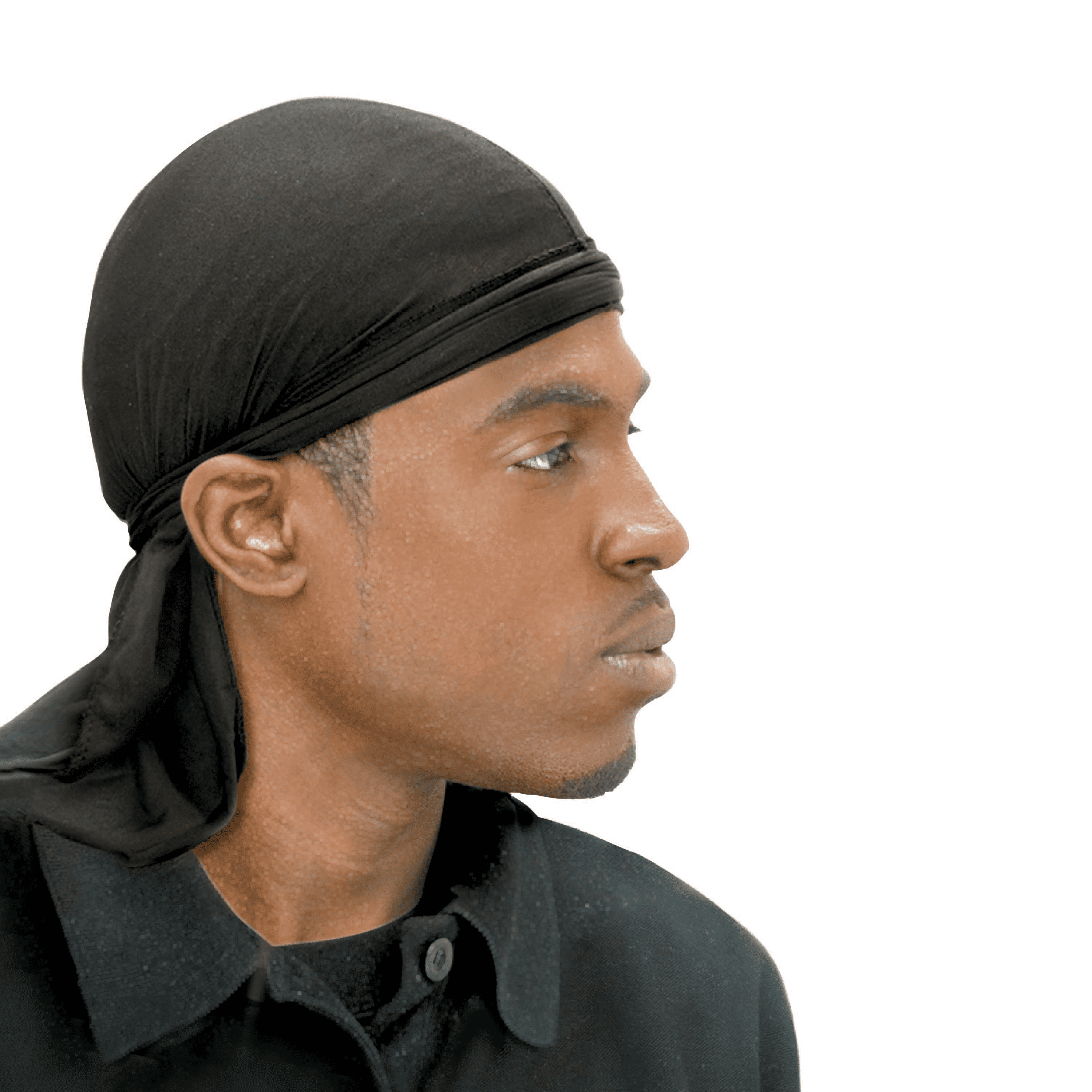 WaveBuilder Seamless Durag, Black, 1 Count 