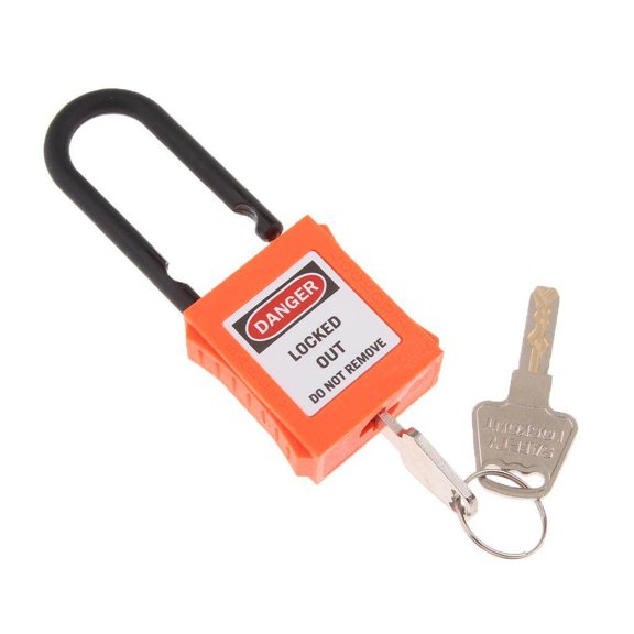 PL38-KD 38 mm Cadenas de Sécurité Incurvé en PVC Orange