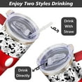 thumbnail image 4 of 40 oz Tumbler with Handle and Straw, Double Wall Vacuum Insulated Stainless Steel Tumbler with straw, 100% Leak-proof Water Bottle, Travel Mug Coffee Cup, Gift for men and Women, 4 of 6
