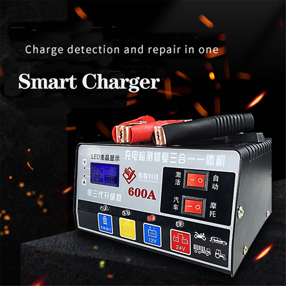 9/12A 12V/24V Trickle Battery Charger Automotive 12 Volt 24 Volt Car