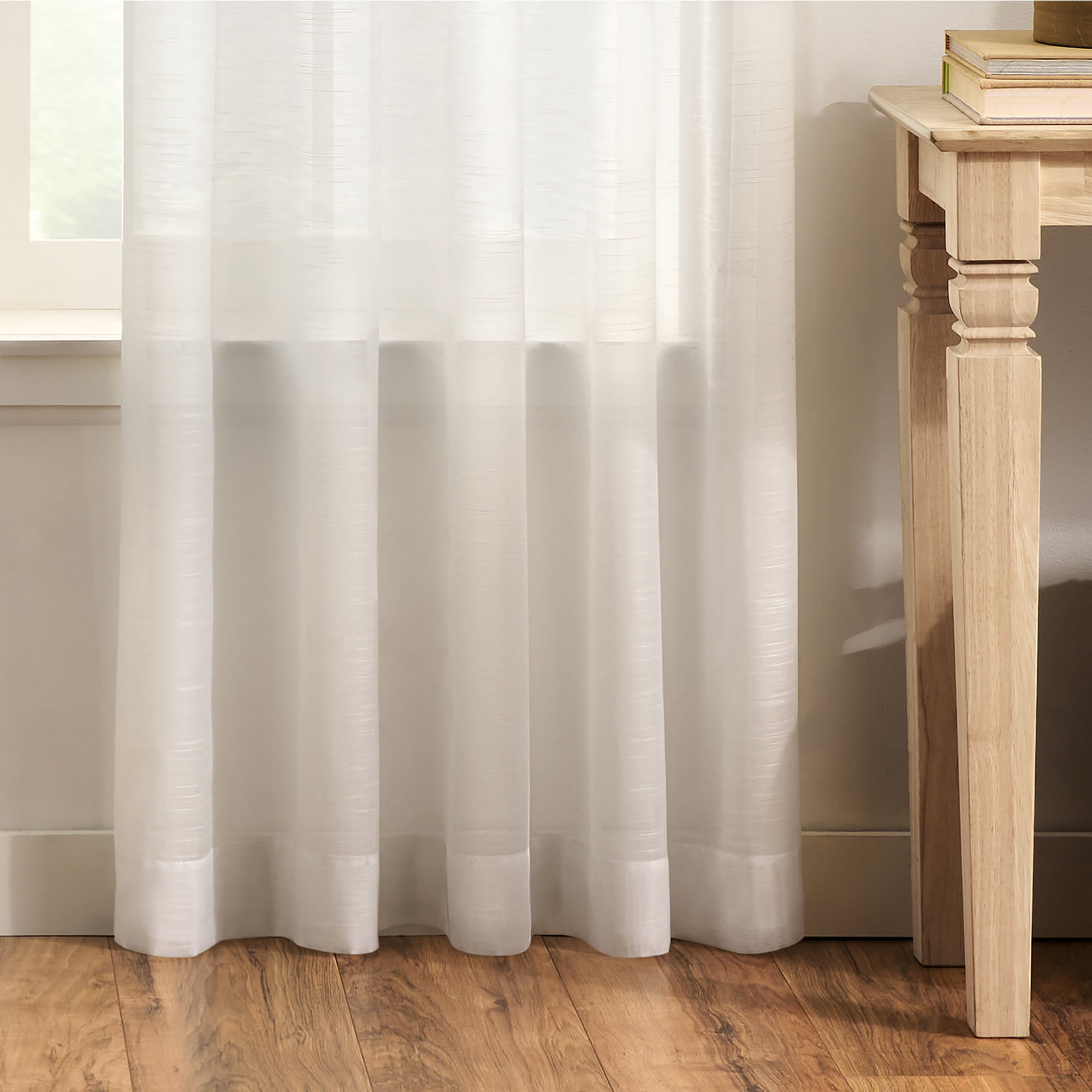 Martha Stewart Fairford Curtain Panel Pair, Multicolor, Pole Top, Sheer, Indoor, Adult, 2 Piece Set, 50 x 63