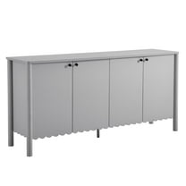 Sideboard Console Table Entry Display Cabinet, Light Gray, Wood, Living Dining Room Kitchen Cafe Bistro Hospitality Restaurant, Modern Contemporary, HB37710