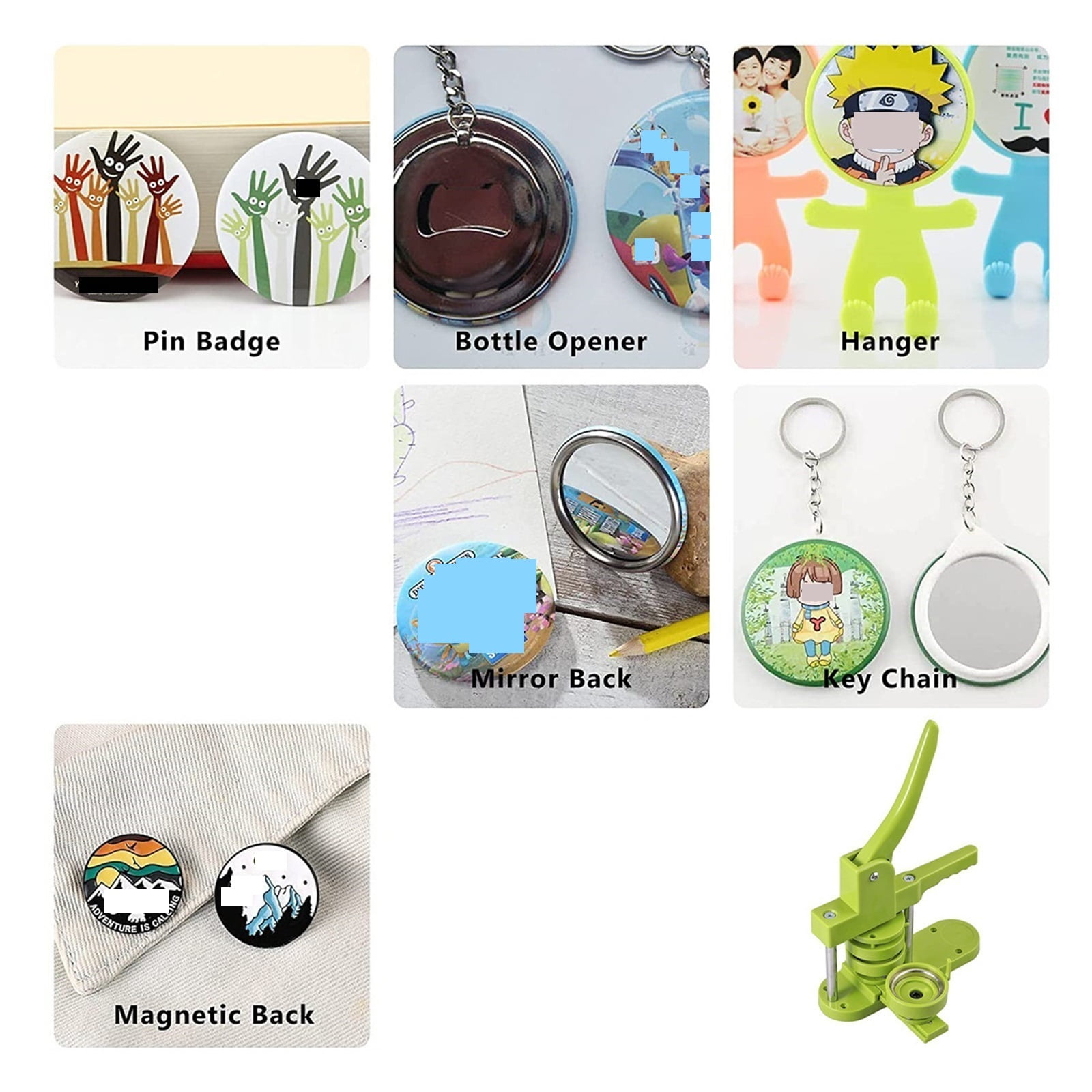 25MM-58MM Button Making Press Badge Maker Button Maker ReplaceableDIY Badge Maker Press Machine