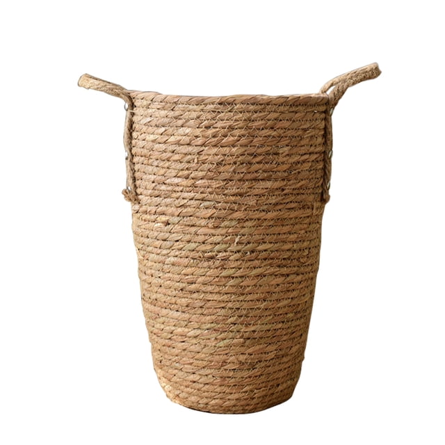 Cestas tejidas de paja, adornos para jarrones, arreglos florales para sala de estar, flores secas, macetas de mimbre