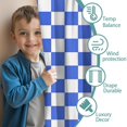 thumbnail image 3 of Blackout Kids Curtains,Blue and White Checkered Pattern Childrens Insulated Curtains Set Of 2,Bedroom Essentials,Toddler Room Decor 52"x63", 3 of 5