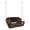 Brown, variant on Afuera Living Wicker Porch Swing in Espresso with Orange Cushion