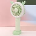 thumbnail image 1 of Usb Rechargeable Handheld Fan, Portable Cooling Device With Soft Led Night Light, for Dormitory Study and Travel, Green, 1 of 6