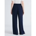 thumbnail image 3 of Free Assembly Women's and Women's Plus High Rise Wide Leg Belted Trousers, 32" Inseam, Sizes 0-26, 3 of 5