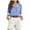 Blue_1, variant on Godom Button Up Shirts for Women Casual Tops Long Sleeve Button Down Blouses Stripes Turn-down Collar Top