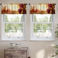 thumbnail image 2 of LALILO Kitchen Curtain Valance Vineyard Sunset Wine Vineyard Rod Pocket Window Curtain 52"x 18" Set of 2, 2 of 7