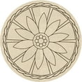 thumbnail image 1 of Ahgly Company Machine Washable Indoor Round Transitional Moccasin Beige Area Rugs, 5' Round, 1 of 7