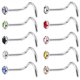 thumbnail image 2 of 10 piezas de piercings para nariz de acero inoxidable con diamantes de imitación 2.0mm, 2 of 5
