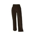 thumbnail image 3 of ibiyuan Corduroy Pants Women Wide Leg Corduroy Pants for Women Casual Work Pants Straight Leg Elastic Waist Solid Color Harem Pants with Pockets,Coffee, 3 of 6