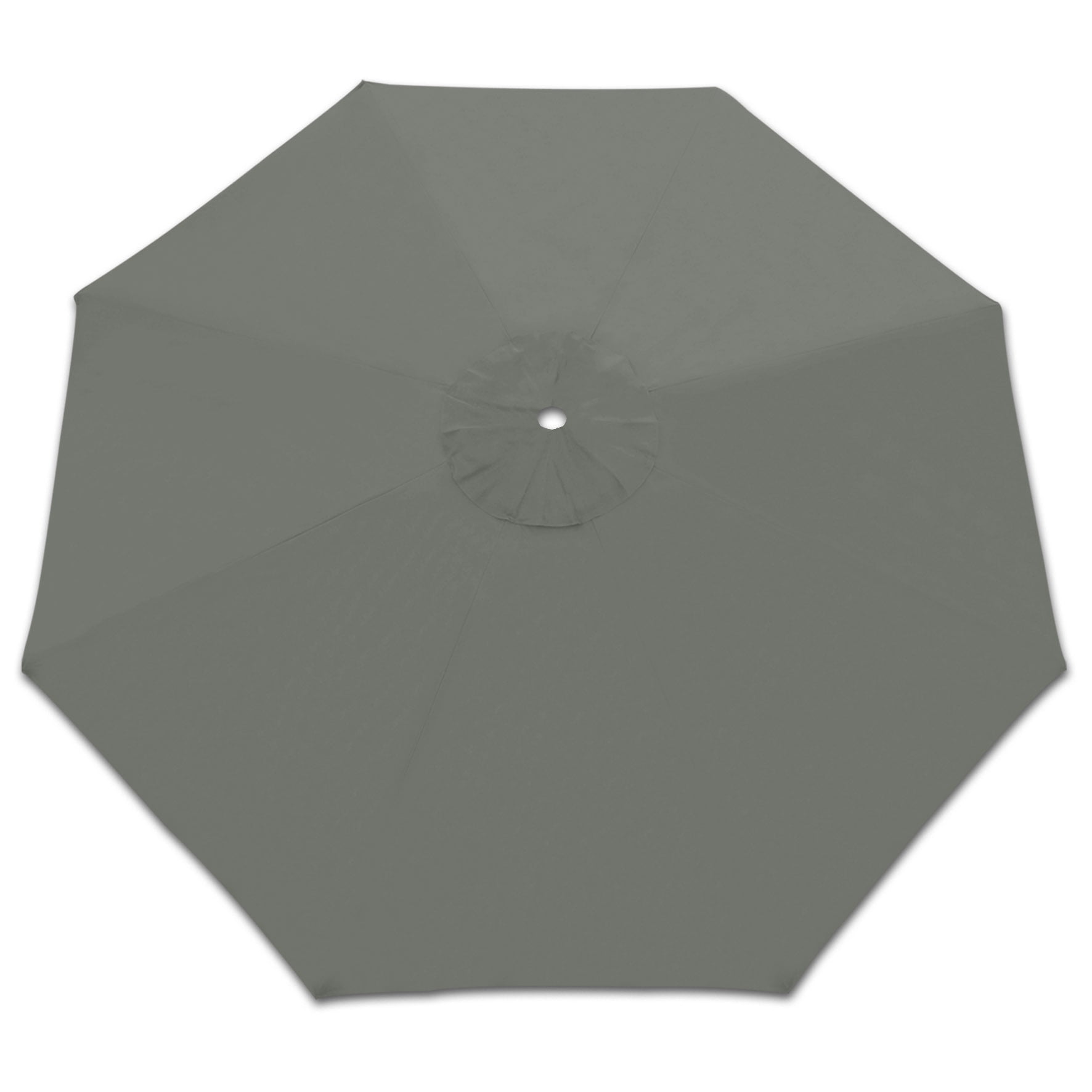 Sunny 10' Umbrella Canopy Top Cover Patio Replacement Top Cover 8 Ribs Outdoor Sunshade (Grey)