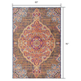 thumbnail image 3 of 5â€™ x 8â€™ Rustic Orange Medallion Area Rug, 3 of 8