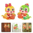 thumbnail image 3 of Huaq Snake Year Door Decorations Glass Stickers Window Decorations (New Year Three-Dimensional Worship 03), 3 of 6
