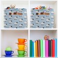 thumbnail image 6 of Yayeee 2 Pack Canvas Storage Basket with Handles for Shelves Fabric Bins Closet Organizer, Blue Sheep Pattern, 6 of 8