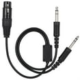 thumbnail image 2 of AMONIDA Black Headset Cable, Aviation Headset Cable, For Airbus XLR To GA Dual Plug, 2 of 8