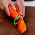 thumbnail image 6 of Ludlz Fruit Peeler Carrot Shape Non-slip Handle Comfortable Grip 360 Degree Rotating Easy to Clean Multi-functional Stainless Steel Sharp Blade Vegetable Peeler Kitchen Gadget, 6 of 7