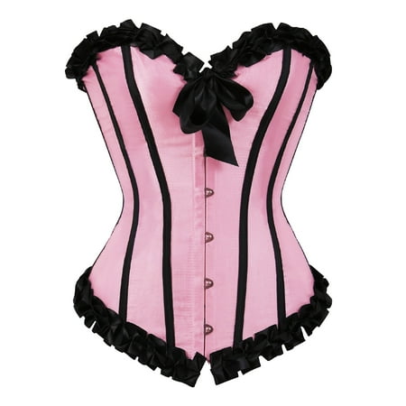 Aofany Women s Plus Size Renaissance Corset Lace Up Boned Overbust Waist Trainer Cincher Corset Bustier Hourglass Lingerie Bodyshaper Top Gothic Shapewear