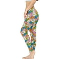 thumbnail image 3 of DISNIMO Daisy Printed Yoga Pants Women, Athletic High Waisted Workout Leggings Tummy Control, Soft Yoga Pants Leggings for Workout Sport, Multicolor, S, 3 of 6