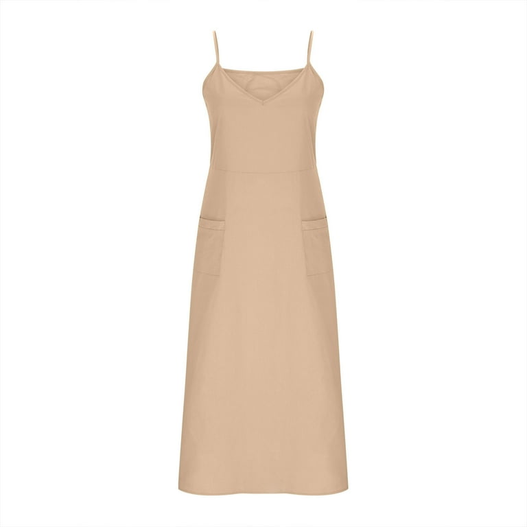 JISngxdf Women's Casual Dresses UK Elegant Party Summer Suspender Solid Color Pocket Jumpsuit Long Dress Plus Size Ladies Wedding Guest Formal JISngxdf Women's Casual Dresses UK Elegant Party Summer Suspender Solid Color Pocket Jumpsuit Long Dress Plus Size Ladies Wedding Guest Formal