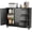 Black, variant on Ero 3 Drawer Metal Lateral Lockable File Storage Cabinet with Locking Doors for Home Office Garage School
