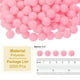 thumbnail image 2 of Pom Poms de 0.3 pulgadas para manualidades, 2000 piezas de pompones pequeños, bolas elásticas para sombreros y arte navideño, color rosa, 2 of 7