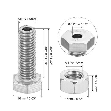 Uxcell M16x50mm Hollow External Hexagon Screw Cylindrical Lamp Threading Screws Through Hole Bolt With Nut 1 Set 86c1ea12 C05e 460d 96b6 3c810adae686.80ba6c4846448db79802a2f20d149d54