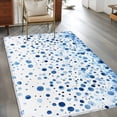 thumbnail image 3 of Blue Polka Dot Large Area Rugs for Bedroom Living Room, Soft Non Slip Carpet Bedside Rug, Modern Art Abstract Watercolor Dot Rectangular Floor Cover Kitchen Accent Rug 4'x6' for Dining Room/Office, 3 of 9