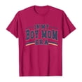 thumbnail image 4 of Tittly T Shirts for Women Spring Tops for Women Women's In My Boy Mom Printed T Shirt Cotton Round Neck Casual Short Sleeves Graphic Tees Tshirts Shirts Hot Pink XL, 4 of 4