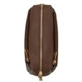 thumbnail image 4 of Bandolera FashionPuzzle con triple cremallera, talla pequeña, color marrón oscuro, 4 of 6