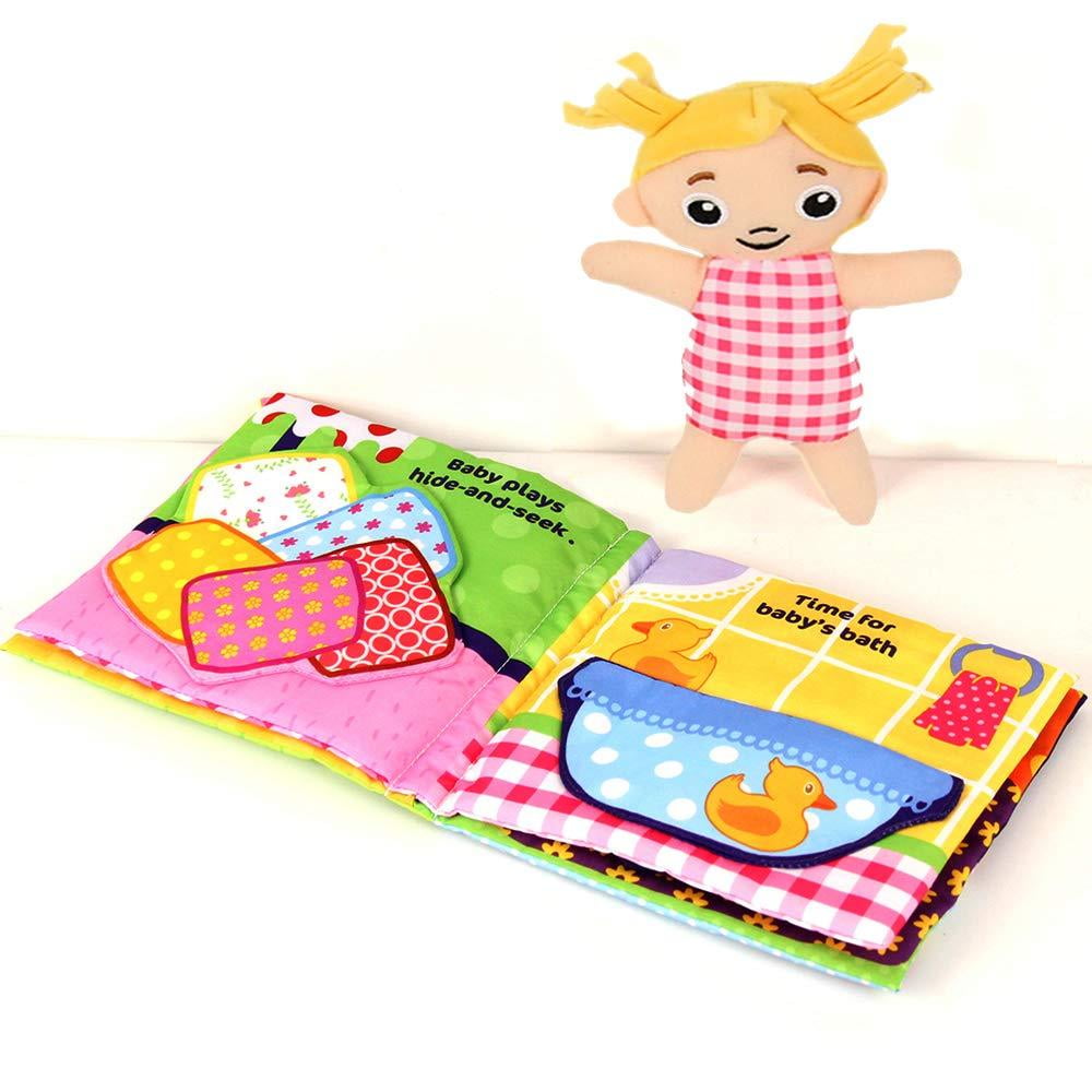 Baby Development 3D Rabbit Cloth Bed Book Story Telling Early Education Toy 