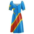 thumbnail image 4 of Democratic Republic of the Congo Flag Sleeveless Dress Party dresses women's clothing korea stylish, 4 of 6
