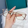 thumbnail image 4 of YAOBAMM Lightweight Blue Light Blocking Glasses Blue Light Blocking Glasses Unisex Retro Large Square Frame Clear View Strong Hinge Eye Protection Clear Bluelight Glasses, 4 of 6