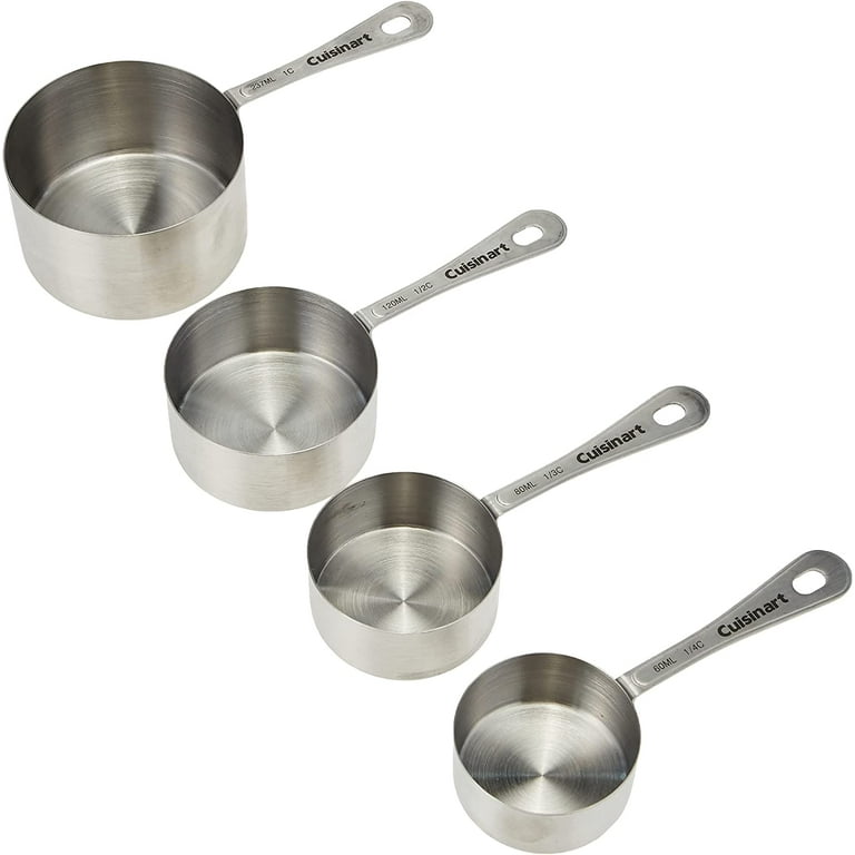 Cuisinart CTG-00-SMP Set Di 4 Cucchiai Dosatori In Acciaio Inox - 1 Cucchiaio, 1/2, 1/4 Cucchiaino Con Anello