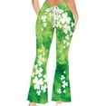 thumbnail image 4 of LEBONYARD Sweatpants for Women Plus Size with Pockets,Womens Pants Clearance under $10,Women's St. Patrick's Pants Casual Green Four Leaf Printed Lace-Up Flared Mint Green S, 4 of 4