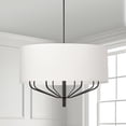 thumbnail image 3 of Dainolite ELN-388C-AGB-790 Eleanor 8 Light 38" Wide Drum Chandelier - White, 3 of 7