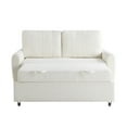 thumbnail image 3 of Serta Grant Scandinavian Convertible Loveseat with Full Size Sleeper, Ivory Boucle Fabric, 3 of 11