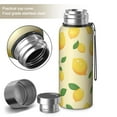 thumbnail image 2 of 20 Oz Lemon Coffee Tumbler Double Wall Insulated Stainless Steel Water Bottle | Metal Reusable Thermoses Flask with Cup Cap | Leak & Sweat Proof with Anti-Dust Lid, 2 of 7