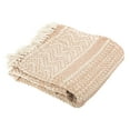 thumbnail image 2 of SAFAVIEH Becks Striped Throw with Fringe, 60" x 72", Beige/Copper, 2 of 5