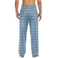 thumbnail image 2 of OGLCCG Men's Plaid Pajama Pants Drawstring Elastic Waist Pajama Bottoms Fall Winter Casual Loose Fit Home Sleep Pants, 2 of 5