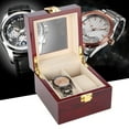 thumbnail image 4 of Watch Holder  Watch Case  Watch Box  Watch Gift Box 2 Grids Wooden Watch Holder Wristwatch Display Case Jewelry Gift Storage Box Organizer, 4 of 8