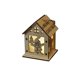 thumbnail image 1 of Kit de pueblo de invierno, casas de pueblo de madera DIY, miniárbol, vela, luz LED, granja, conjuntos de pueblo de Navidad de invierno, escena navideña, adorno de escritorio, 1 of 5