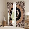 thumbnail image 3 of Feelyou Initial O Curtains Pack of 2 (42x84 Each), Cheetah Leopard Print Curtains Blackout, 3 of 6