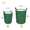 thumbnail image 3 of Balery Milk Tea Cesta de ropa redonda con asas, impermeable, independiente, para ropa, juguetes, dormitorio y familia-Small, 3 of 6