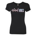 thumbnail image 2 of Mermaid Vibes Cute Shimmer | Womens Fashion Slim Fit Junior Tee, Black, Small, 2 of 3