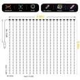 thumbnail image 7 of 400 LED Smart Curtain Lights, 6.56ft x 6.56ft Dynamic Pattern DIY Fairy String Lights with APP and Remote, RGB Wall Lights for Indoor Bedroom Backdrop Decor, 7 of 7